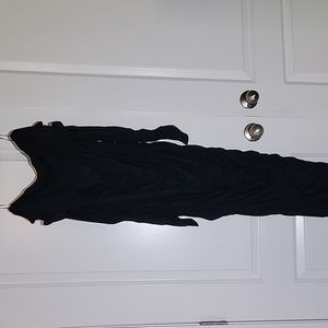 Fashion Nova Ruched Maxi dress Black, size XL.